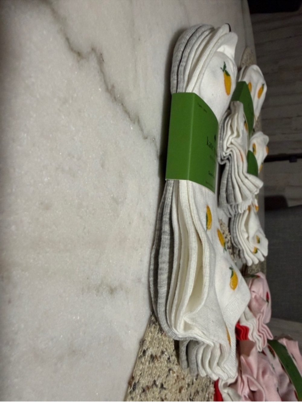 kate spade 3pair  Strawberry Low Cut Socks - Picture 7 of 7